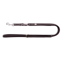 Czarna smycz przepinana ze skóry dla psa ROYAL
