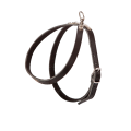Czarne szelki ze skóry dla małego psa "ósemki" z metalowym okuciem CLASSIC