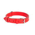 Czerwona obroża EXTRA z podwójnej skóry dla psa CLASSIC