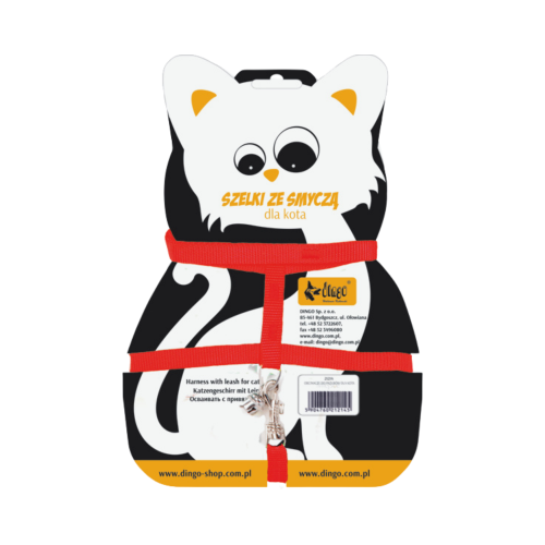 Komplet dla kota szelki ze smyczą stylonowe
