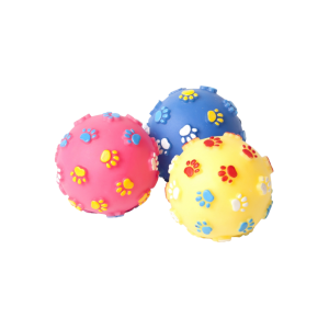 SQUEAKY BALL DOG FOOTPRINTS