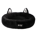 Czarne, okrągłe legowisko HUGME