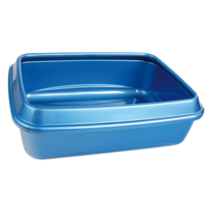 Tray with a rim metallic