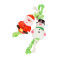 Zabawka dla psa sznur świąteczny Mikołaj i Bałwan