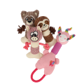 Squeaky plush dog toys