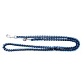 Smycz przepinana z linki dla psa - pleciona w kwadrat niebieska