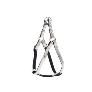Silver step-in dog harness, size 40
