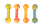 Hard rubber dumbbells dog toy