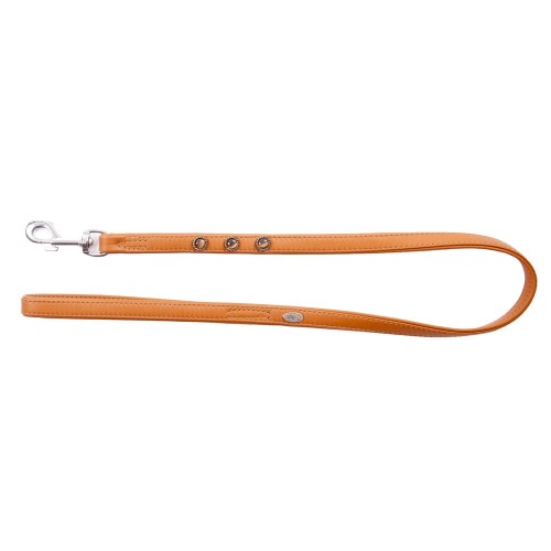 13828 smycz pojedyncza ozdobna ROYAL brązowa.jpg