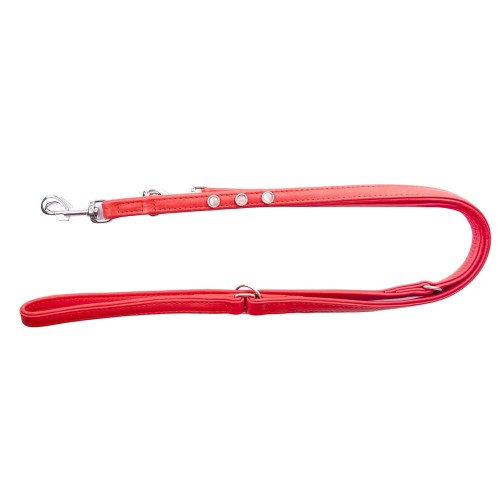 13835 smycz przedłużana ozdobna ROYAL czerwona.jpg